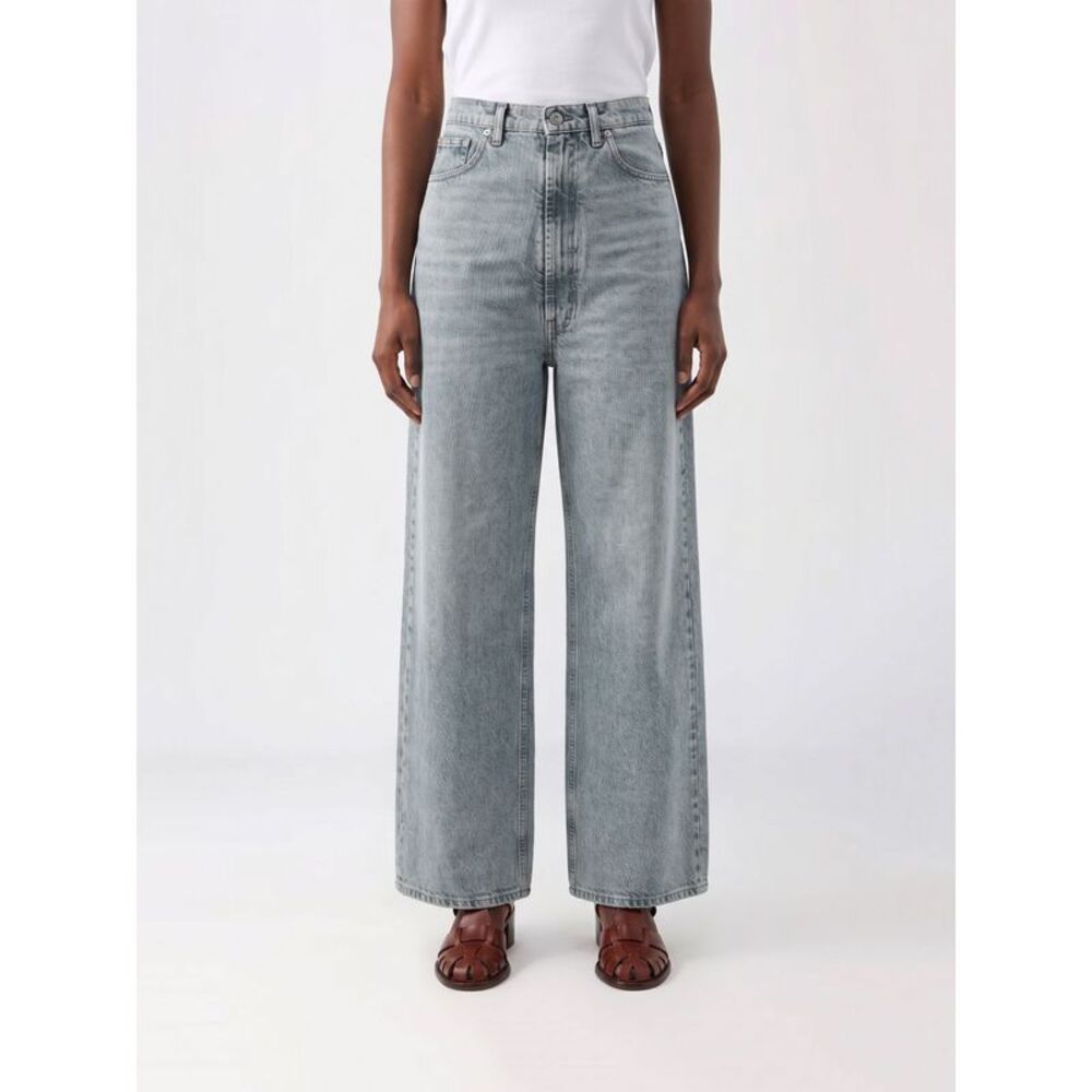 Maison Margiela Women Wide Leg Cotton Denim Jeans Maison Margiela